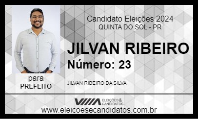 Candidato JILVAN RIBEIRO 2024 - QUINTA DO SOL - Eleições