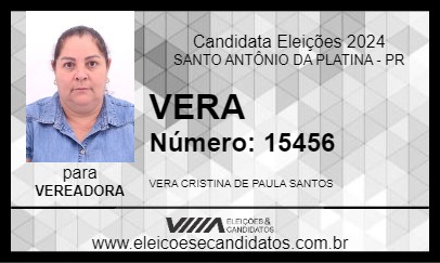 Candidato VERA 2024 - SANTO ANTÔNIO DA PLATINA - Eleições