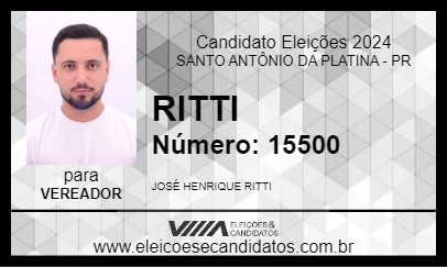 Candidato RITTI 2024 - SANTO ANTÔNIO DA PLATINA - Eleições