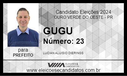 Candidato GUGU 2024 - OURO VERDE DO OESTE - Eleições