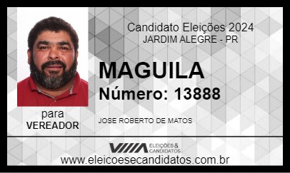 Candidato MAGUILA 2024 - JARDIM ALEGRE - Eleições