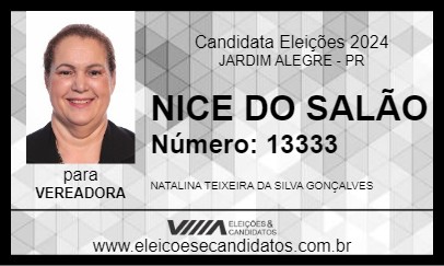 Candidato NICE DO SALÃO 2024 - JARDIM ALEGRE - Eleições