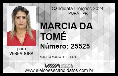 Candidato MARCIA DA TOMÉ 2024 - IPORÃ - Eleições