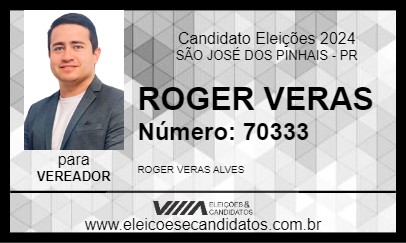 Candidato ROGER VERAS 2024 - SÃO JOSÉ DOS PINHAIS - Eleições