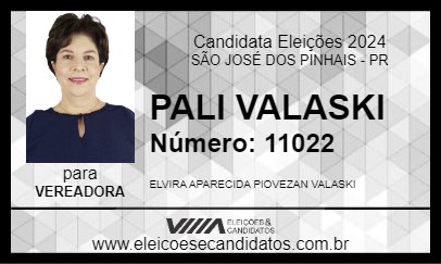 Candidato PALI VALASKI 2024 - SÃO JOSÉ DOS PINHAIS - Eleições