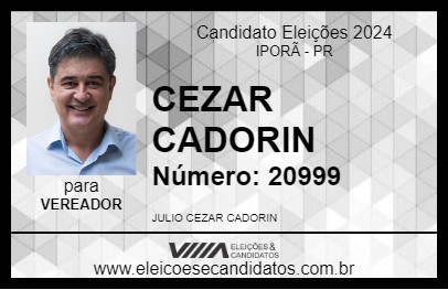 Candidato CEZAR CADORIN 2024 - IPORÃ - Eleições