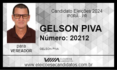 Candidato GELSON PIVA 2024 - IPORÃ - Eleições