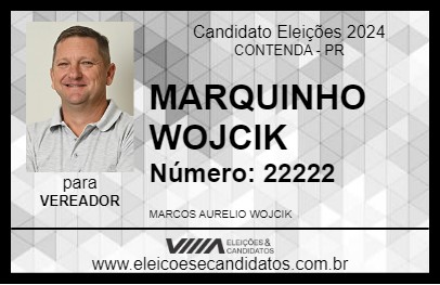 Candidato MARQUINHO WOJCIK 2024 - CONTENDA - Eleições