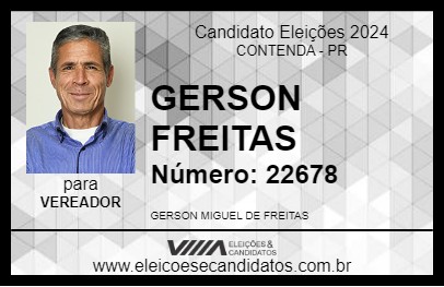 Candidato GERSON FREITAS 2024 - CONTENDA - Eleições