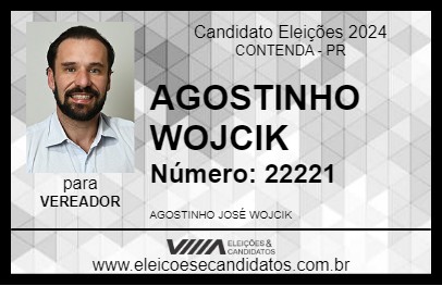 Candidato AGOSTINHO WOJCIK 2024 - CONTENDA - Eleições