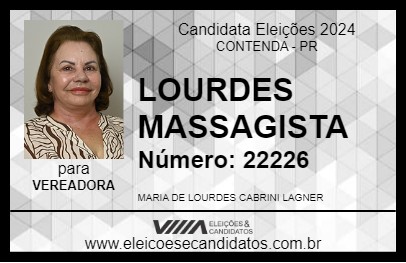 Candidato LOURDES MASSAGISTA 2024 - CONTENDA - Eleições