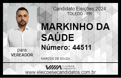 Candidato MARKINHO DA SAÚDE 2024 - TOLEDO - Eleições