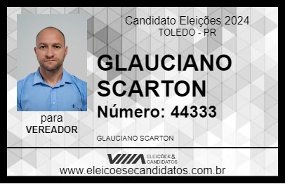 Candidato GLAUCIANO SCARTON 2024 - TOLEDO - Eleições