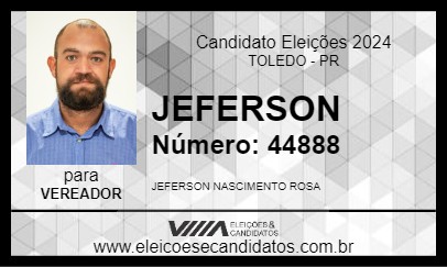 Candidato JEFERSON 2024 - TOLEDO - Eleições