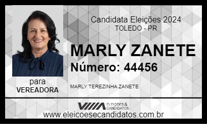 Candidato MARLY ZANETE 2024 - TOLEDO - Eleições