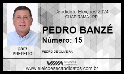 Candidato PEDRO BANZÉ 2024 - GUAPIRAMA - Eleições