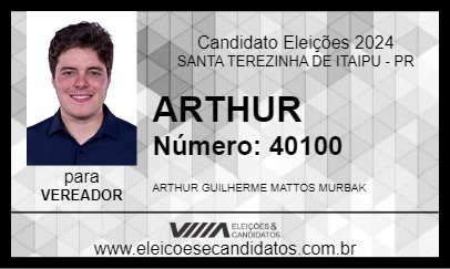 Candidato ARTHUR 2024 - SANTA TEREZINHA DE ITAIPU - Eleições