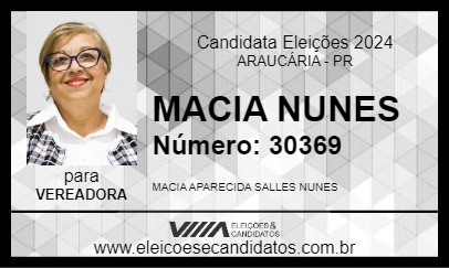 Candidato MACIA NUNES 2024 - ARAUCÁRIA - Eleições