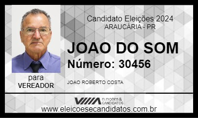 Candidato JOAO DO SOM 2024 - ARAUCÁRIA - Eleições