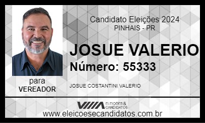 Candidato JOSUE VALERIO 2024 - PINHAIS - Eleições