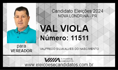 Candidato VAL VIOLA 2024 - NOVA LONDRINA - Eleições