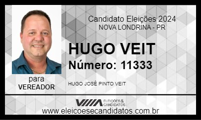 Candidato HUGO VEIT 2024 - NOVA LONDRINA - Eleições