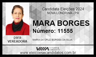 Candidato MARA BORGES 2024 - NOVA LONDRINA - Eleições