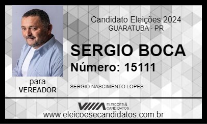 Candidato SERGIO BOCA 2024 - GUARATUBA - Eleições