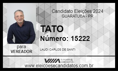 Candidato TATO 2024 - GUARATUBA - Eleições