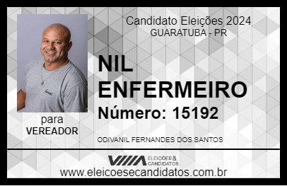 Candidato NIL ENFERMEIRO 2024 - GUARATUBA - Eleições