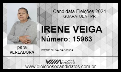 Candidato IRENE VEIGA 2024 - GUARATUBA - Eleições