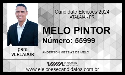 Candidato MELO PINTOR 2024 - ATALAIA - Eleições