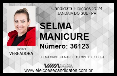 Candidato SELMA MANICURE 2024 - JANDAIA DO SUL - Eleições