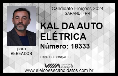 Candidato KAL DA AUTO ELÉTRICA 2024 - SARANDI - Eleições