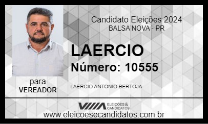 Candidato LAERCIO 2024 - BALSA NOVA - Eleições