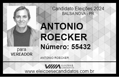 Candidato ANTONIO ROECKER 2024 - BALSA NOVA - Eleições