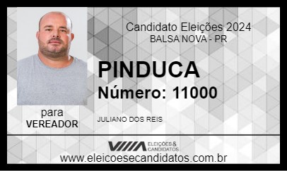 Candidato PINDUCA 2024 - BALSA NOVA - Eleições