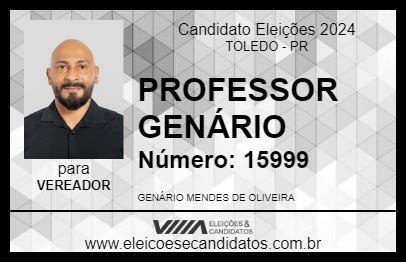 Candidato PROFESSOR GENÁRIO 2024 - TOLEDO - Eleições