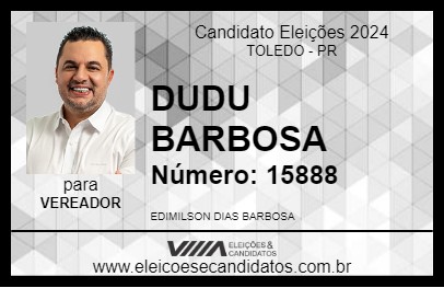 Candidato DUDU BARBOSA 2024 - TOLEDO - Eleições