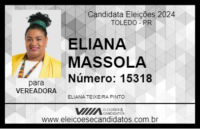 Candidato ELIANA MASSOLA 2024 - TOLEDO - Eleições