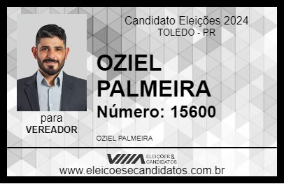 Candidato OZIEL PALMEIRA 2024 - TOLEDO - Eleições