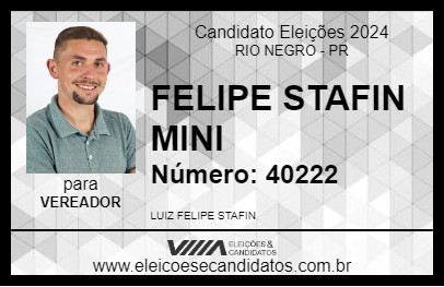 Candidato FELIPE STAFIN MINI 2024 - RIO NEGRO - Eleições