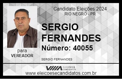 Candidato SERGIO FERNANDES 2024 - RIO NEGRO - Eleições