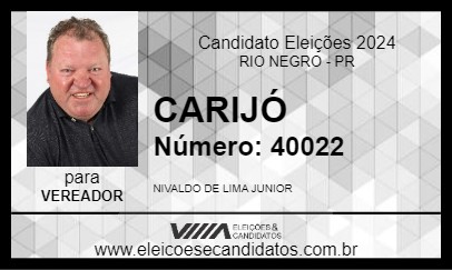 Candidato CARIJÓ 2024 - RIO NEGRO - Eleições