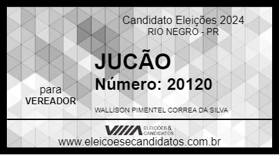 Candidato JUCÃO 2024 - RIO NEGRO - Eleições