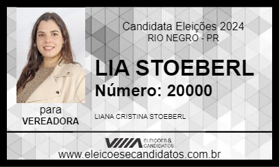 Candidato LIA STOEBERL 2024 - RIO NEGRO - Eleições