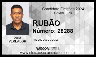 Candidato RUBÃO 2024 - CAMBÉ - Eleições