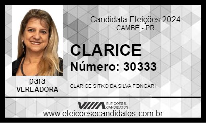 Candidato CLARICE 2024 - CAMBÉ - Eleições