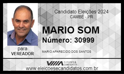 Candidato MARIO SOM 2024 - CAMBÉ - Eleições