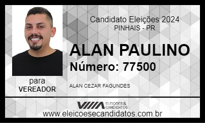 Candidato ALAN PAULINO 2024 - PINHAIS - Eleições